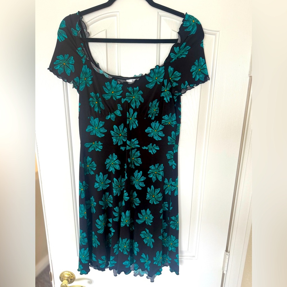 Bar III Floral Off the Shoulder Spring Dress